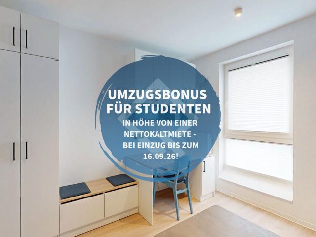1 Monat mietfrei! Urban leben & studieren – dein möbliertes Apartment im Quartillion