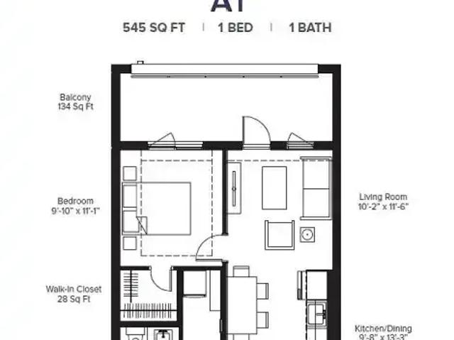 1 Bedroom Condo Calgary AB 105087807