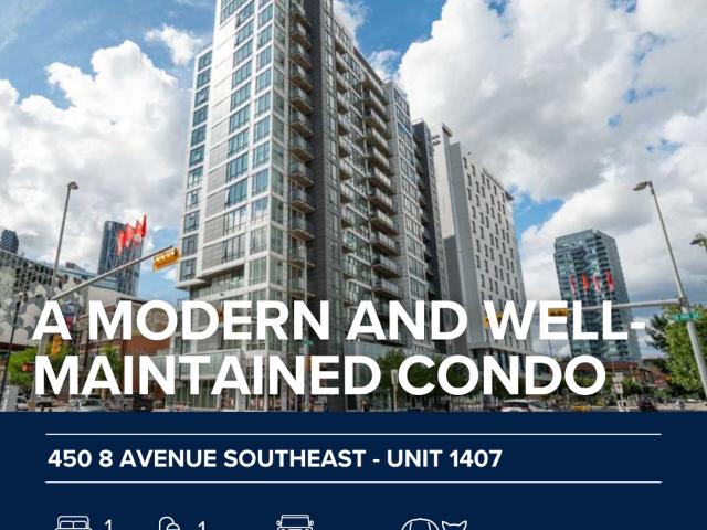 1 Bedroom Apartment for Rent at 450 8 Ave Se, Calgary, AB T2G 1T2 Downtown Calgary