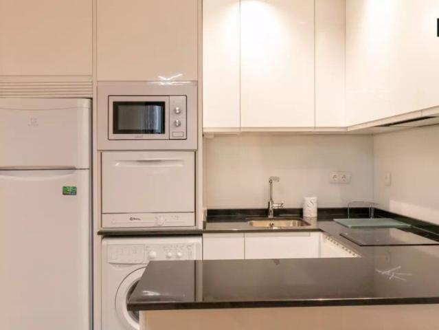 1 bedroom apartment for rent in Cortes, Madrid for workers only