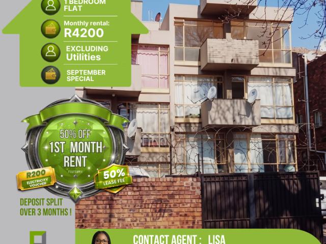 1 Bedroom Flat To Let in Bellevue