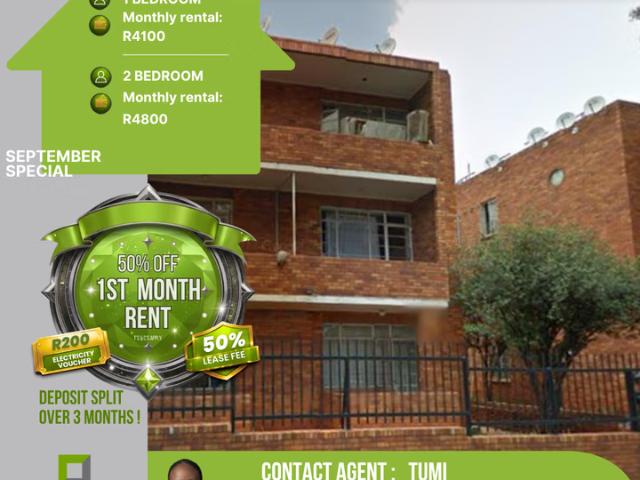 1 Bedroom Flat To Let in Yeoville