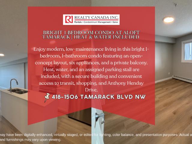 1 Bedroom Home for Rent at 1506 418 1506 Tamarack Blvd Nw, Edmonton, AB T6T 2J5 Tamarack