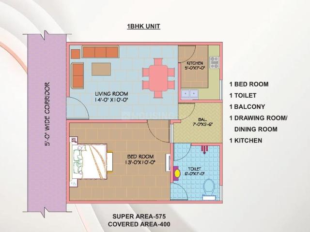 1 BHK Apartment in Anora Kala for resale Faizabad Road. The reference number is 17463810