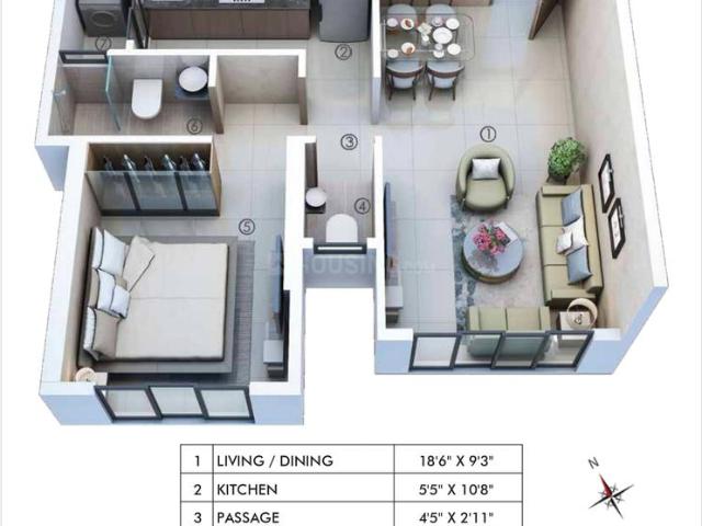 1 BHK Apartment in Ghatkopar East for resale Mumbai. The reference number is 20697371