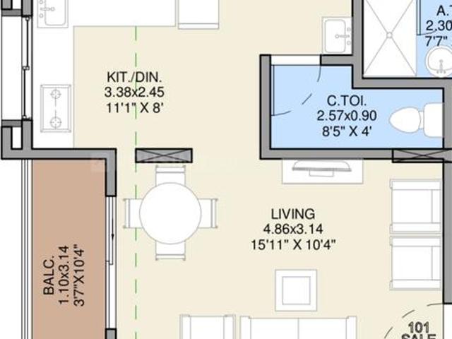 1 BHK Apartment in Erandwane for resale Pune. The reference number is 19922465