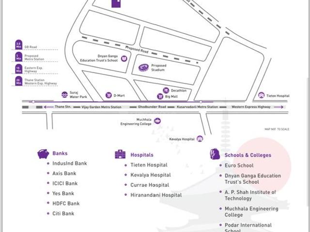 1 BHK Apartment in Kasarvadavali for resale Thane. The reference number is 19948105