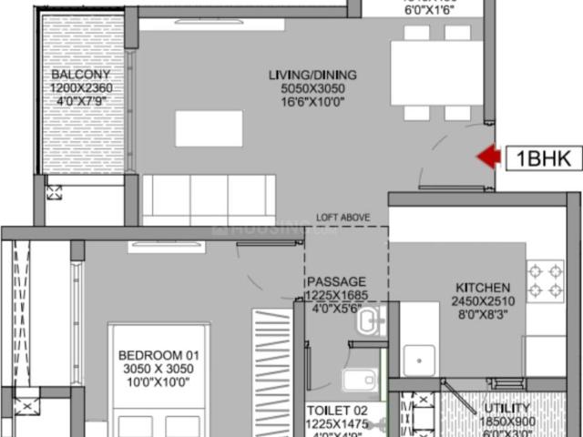1 BHK Apartment in Kharadi for resale Pune. The reference number is 20031785