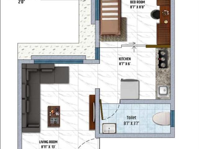 1 BHK Apartment in Santacruz East for resale Mumbai. The reference number is 20212129