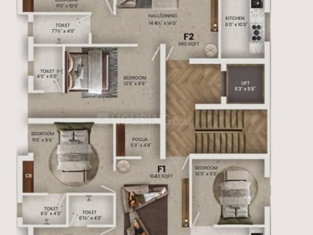 1 BHK Apartment in Surapet for resale Chennai. The reference number is 19956948