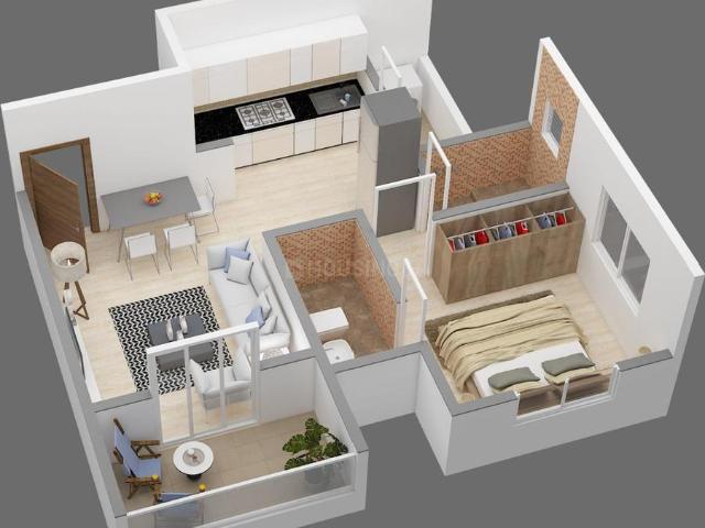 1 BHK Apartment in Theur for resale Pune. The reference number is 17704879