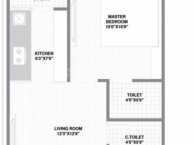 1 BHK Apartment in Vaishno Devi Circle for resale Ahmedabad. The reference number is 19757042