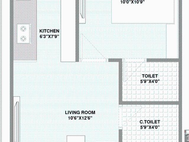1 BHK Apartment in Vaishno Devi Circle for resale Ahmedabad. The reference number is 19919889