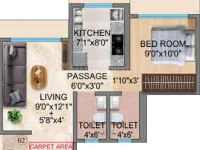 1 BHK Apartment in Vikhroli East for resale Mumbai. The reference number is 20265620