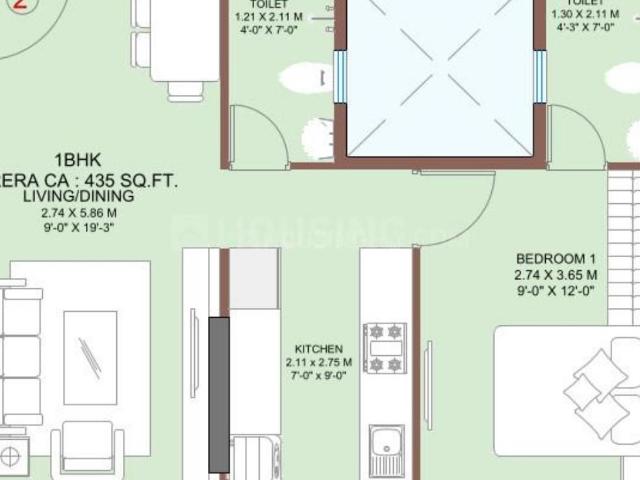 1 BHK Apartment in Vikhroli East for resale Mumbai. The reference number is 20271045