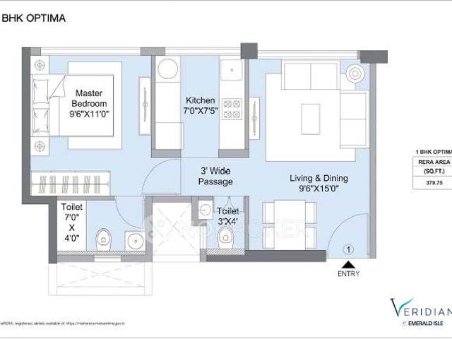 1 BHK Flat In L And T Veridian For Sale In Powai
