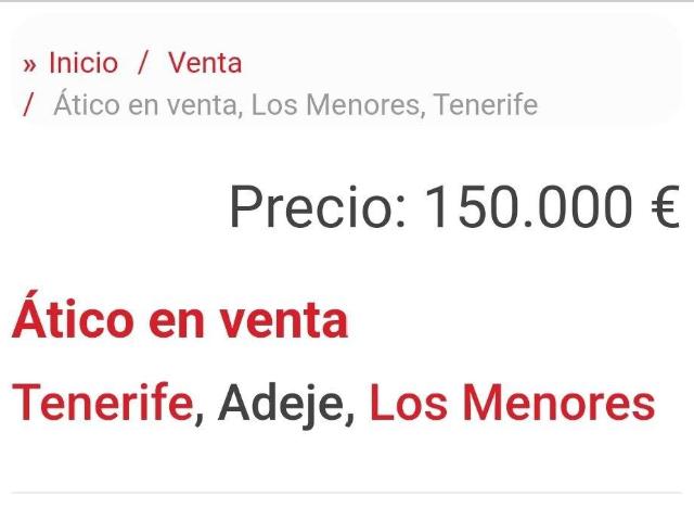 1 Dormitorio Atico Los Menores Adeje LS88866228