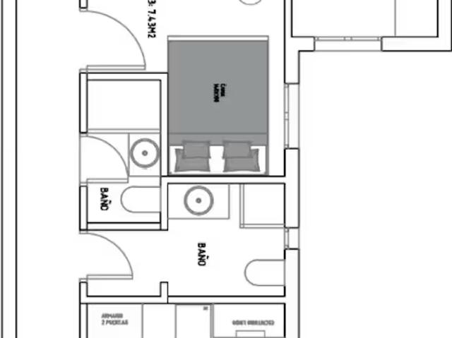 1 Dormitorio Shared Living/Roommate Madrid Madrid 97028370