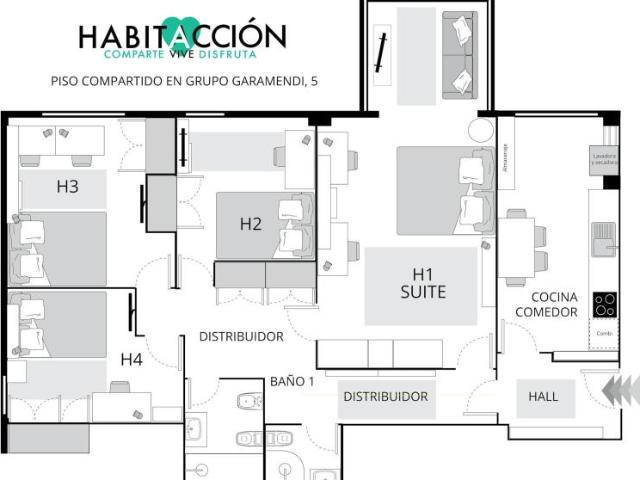 1 Dormitorio Shared Living/Roommate Bilbao Bilbao LS101848529