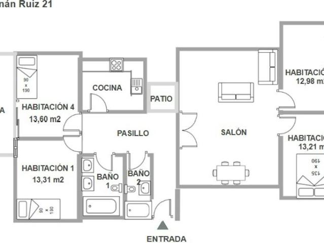 1 Dormitorio Shared Living/Roommate Sevilla Sevilla 100728578