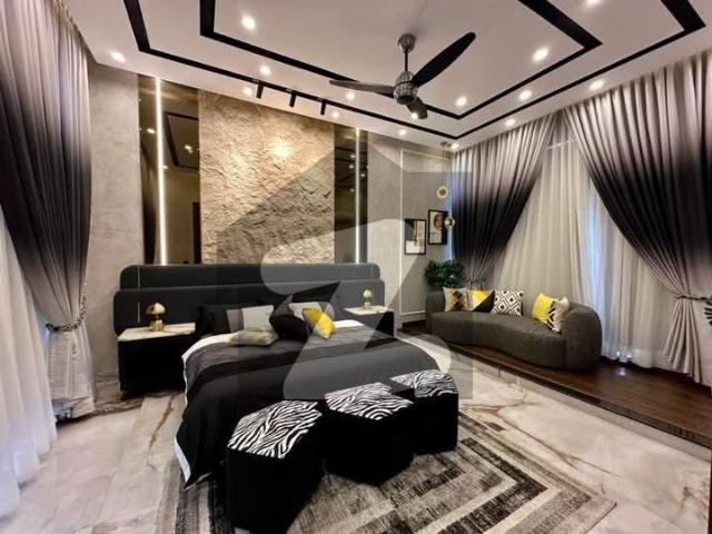 1 kanal most beautiful fully furnished luxury bungalow with 10 kva solar panel installation near to dolmen mall top laction in dha lahore dha phase 7 block s