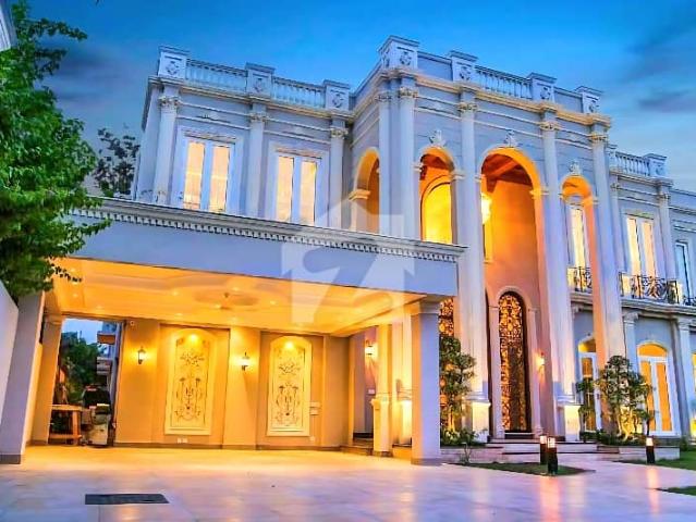 1 kanal original faisal rasool spanish villa with 1 kanal beautiful lawn for sale near to raya