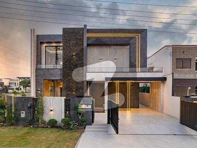 1 Kanal Brand New Super luxury ultra Modern Designer Double height lobby 100 feet size road top location House For sale in Eme society
