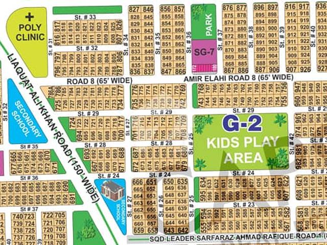 1 Kanal CORNER EXTRA LAND Prime Location Plot In Sector G | Near G 1 Kids Play Area & Pakistan Square