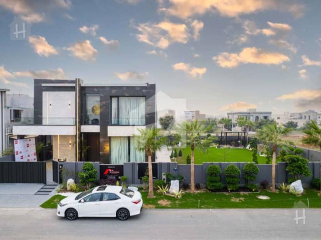 1 kanal house + 1 kanal lawn brand new fully furnished modern house for sale in dha phase 6