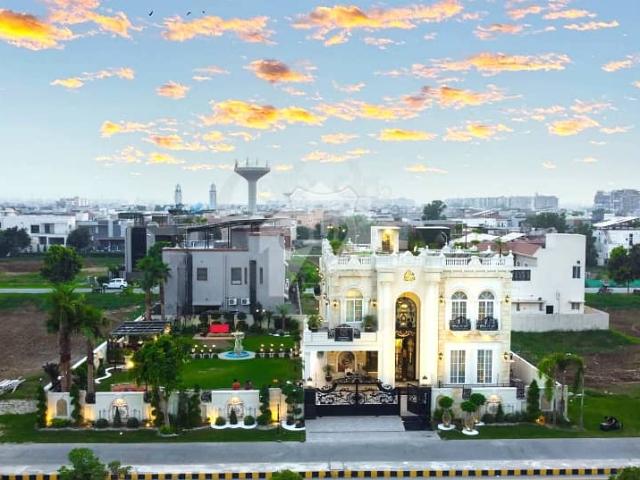 1 kanal lawn + 1 kanal caverd brand new spanish fully furnished house for sale in dha phase 6