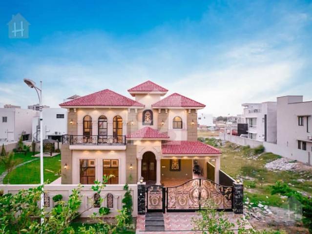 1 Kanal Lawn + 1 Kanal Covered Ultra Spanish Luxury House For Sale In DHA Lahore