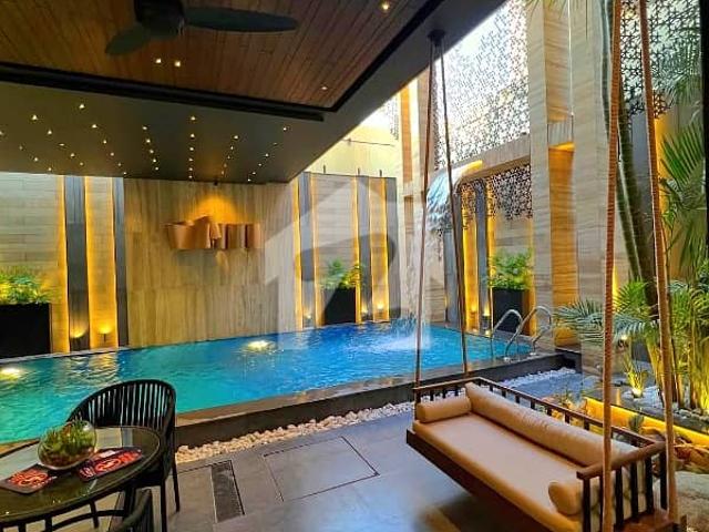 1 Kanal Lawn Top Quality Build Luxurious Beautiful Ultra Modern Design Villa Full Furnished With Basement For Sale In DHA Lahore Phase 7 Prime Location