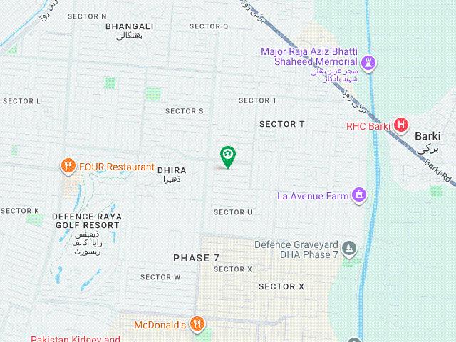 1 Kanal Plot | 70 Ft Wide Road | Block U | DHA Phase 7, Lahore