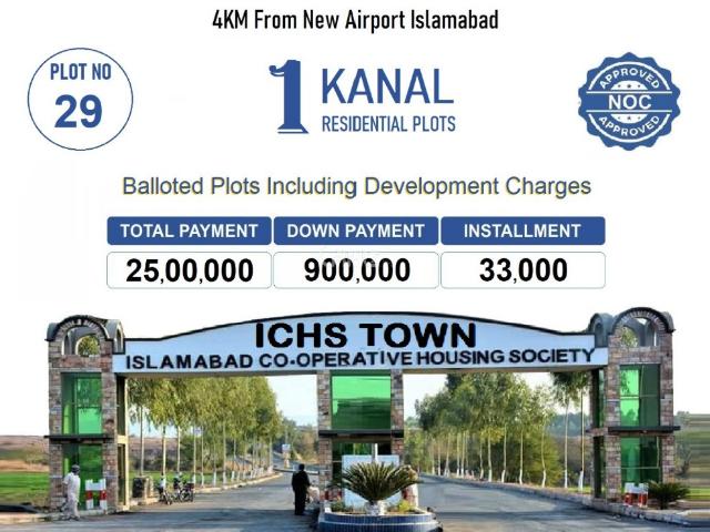 1 Kanal Plot for Sale in Islamabad 1 Kanal Plot In Ichs Town