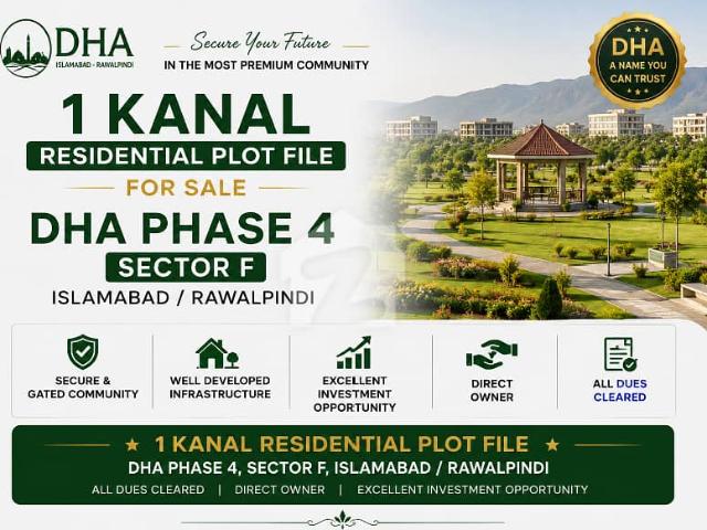 1 Kanal Plot File for Sale DHA Phase 4 Sector F Direct Owner