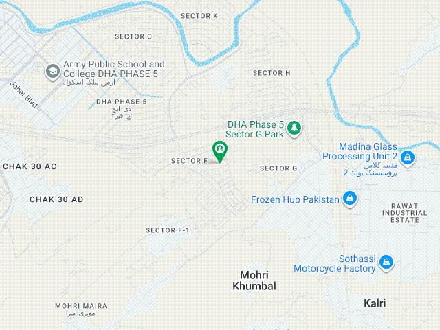 1 Kanal Residential Possession Plot Sector F DHA Phase 5 Islamabad