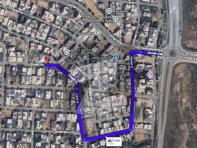 1 Kanal South Facing Plot DHA 2 Sector G, Street 16