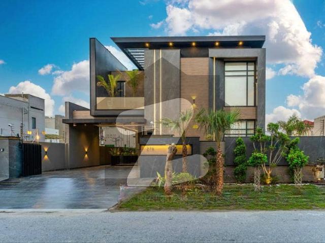 1 Kanal Top Quality Build Luxurious Beautiful Modern Design Villa Double Height Lounge Full Furnished With Basement For Sale In DHA Lahore Phase 6 Prime Location