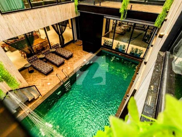 1 Kanal Ultra Luxury Bungalow DHA Phase 7 Near Raya & Park Private Swimming Pool | Imported Italian Tiles | 15 KV Solar | Fully Furnished| 100% Original Deal