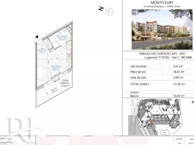 1 Pièce Secteur Montfleury