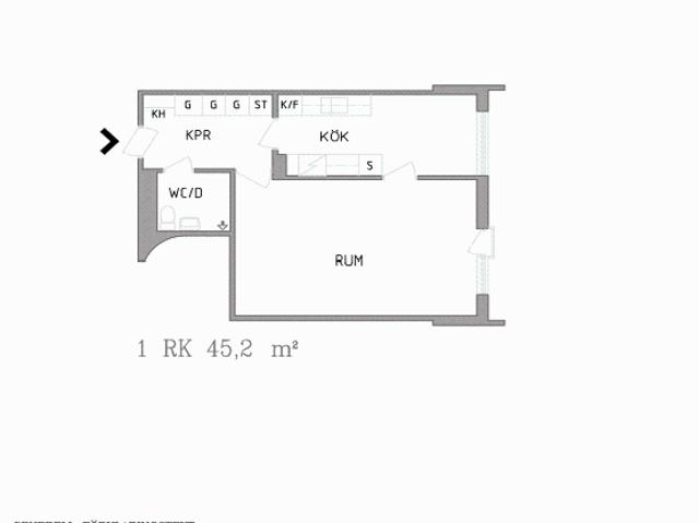 1 rum och kök i Sörby 45 m² 5 807 kr