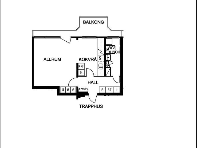 1 rum och kokvrå 41 m² 5 993 kr