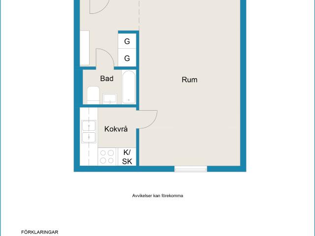 1 rums lägenhet i Tranås 32 m² 4 129 kr