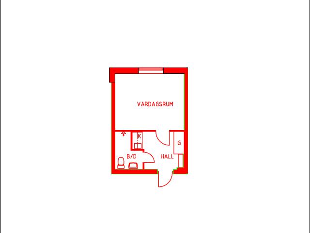 1 rums lägenhet i Uddevalla 22 m² 2 756 kr
