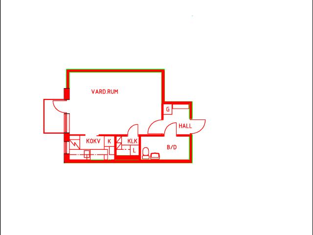 1 rums lägenhet i Uddevalla 31 m² 3 732 kr