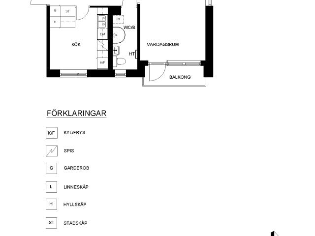 1 rums lägenhet i Uddevalla 48 m² 5 698 kr
