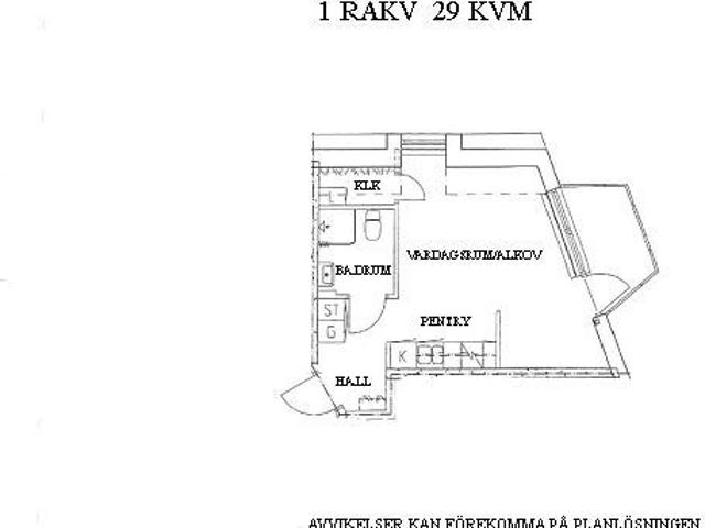 1 rums lägenhet i Umeå 29 m² 5 185 kr