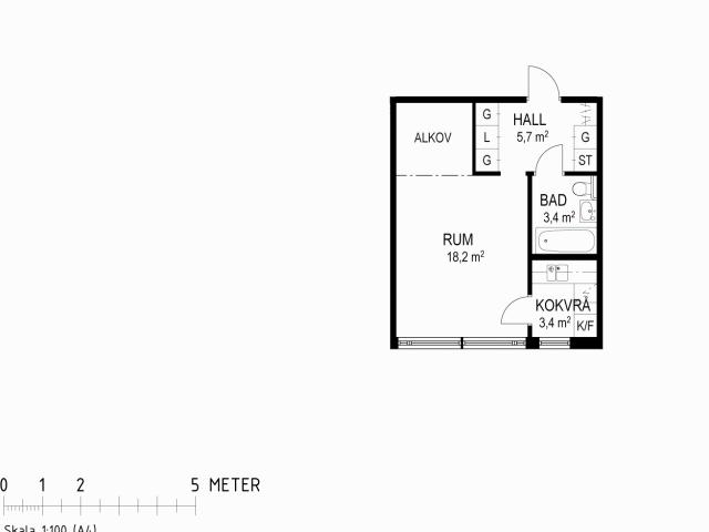 1 rums lägenhet i Umeå 33 m² 4 740 kr
