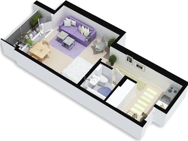 1 rums lägenhet i VÄRNAMO 31 m² 4 155 kr