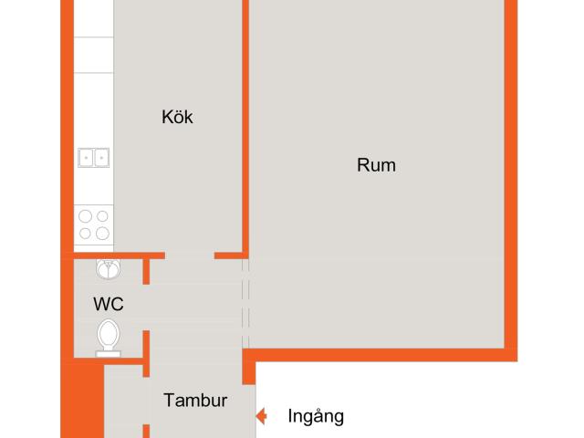 1 rums lägenhet i Växjö 36 m² 4 938 kr